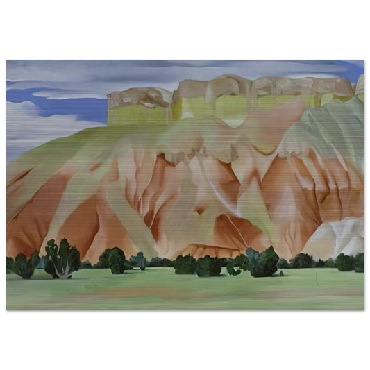 My Backyard - Georgia O'Keeffe Brushed Aluminum Print - 70x100 cm / 28x40 inches | Georgia O'Keeffe Aluminum Print | Georgia O'Keeffe Prints