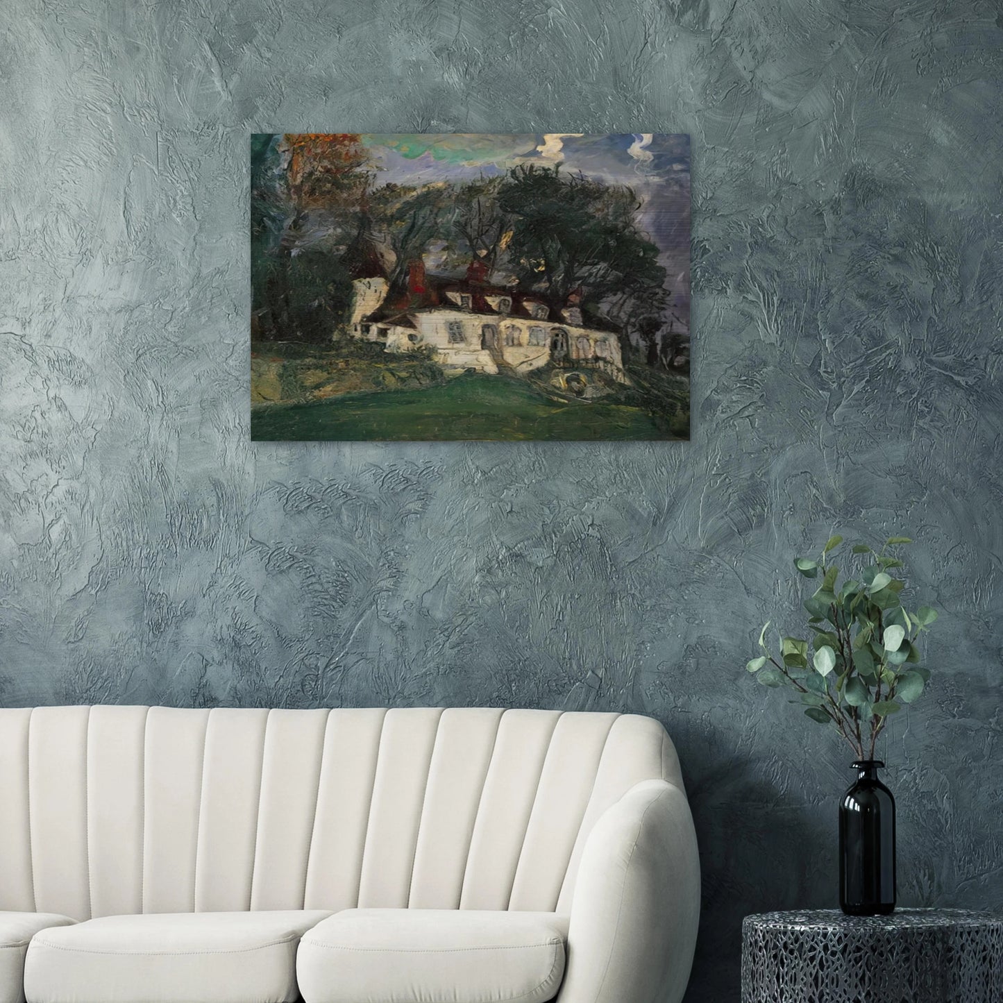 HOUSE AT OISEME 1934 - Chaim Soutine Brushed Aluminum Print - 70x100 cm / 28x40 inches | Chaim Soutine Aluminum Print | Chaim Soutine Prints