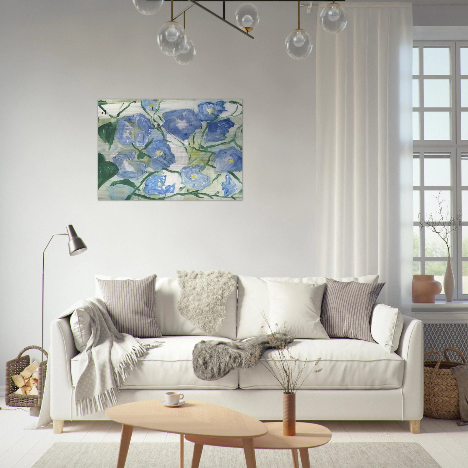 Morning Glories - 1984 - Jennifer Bartlett Brushed Aluminum Print - 70x100 cm / 28x40 inches | Jennifer Bartlett Aluminum Print | Jennifer Bartlett Prints