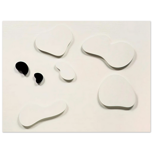 Jean Arp - Constellation with 5 White Forms and 2 Black  75x100 cm / 30x40inches Fine Art Poster