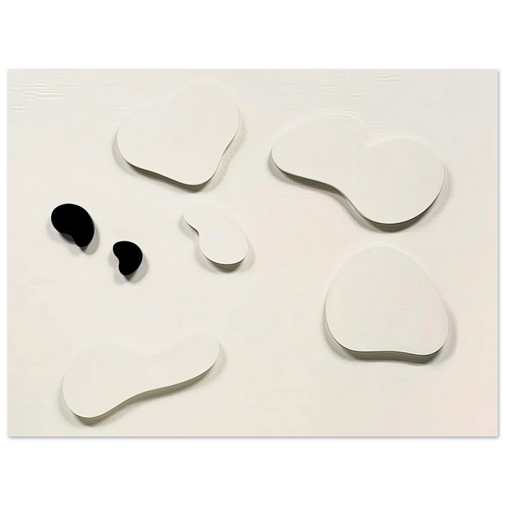 Jean Arp - Constellation with 5 White Forms and 2 Black  75x100 cm / 30x40inches Fine Art Poster
