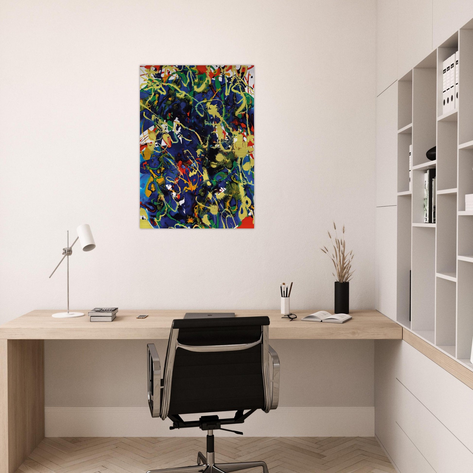 Untitled  SFP94-63  SFF 1737  - Sam Francis Brushed Aluminum Print - 70x100 cm / 28x40 inches | Sam Francis Aluminum Print | Sam Francis Prints