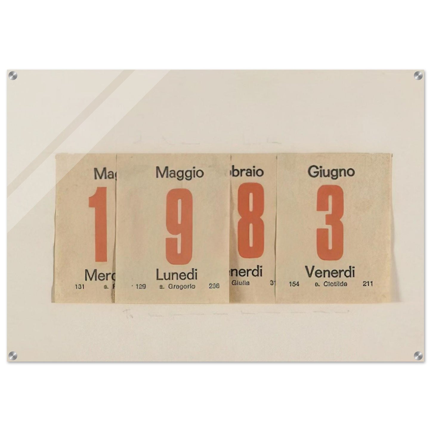 1983 - Alighiero Boetti Acrylic Print - 70x100 cm / 28x40″ inches