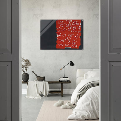 Rettangolo rosso - 1960 - Carla Accardi Acrylic Print - 70x100 cm / 28x40″ inches