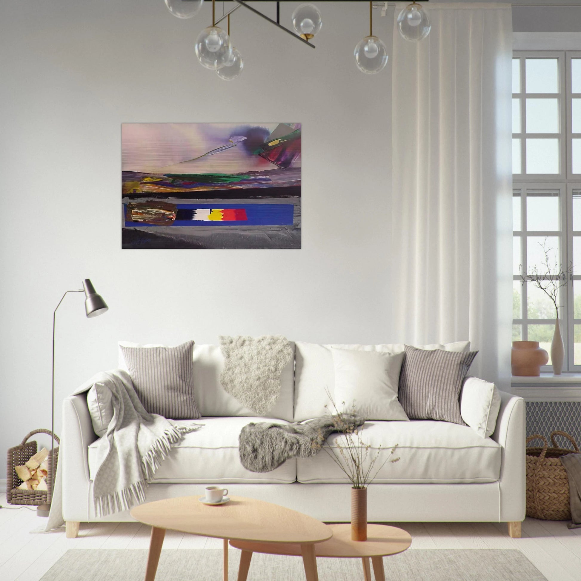 Phenomena Prism Yield - 1986 - Paul Jenkins Brushed Aluminum Print - 70x100 cm / 28x40 inches | Paul Jenkins Aluminum Print | Paul Jenkins Prints