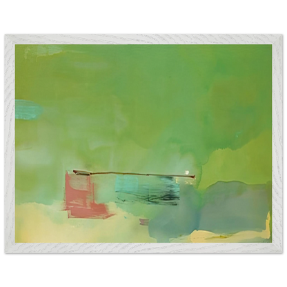 Helen Frankenthaler - Springscape - 1975 Wall art - 70x100 cm / 28x40 inches - Premium Wooden Framed Poster With Fine Art Paper - White frame