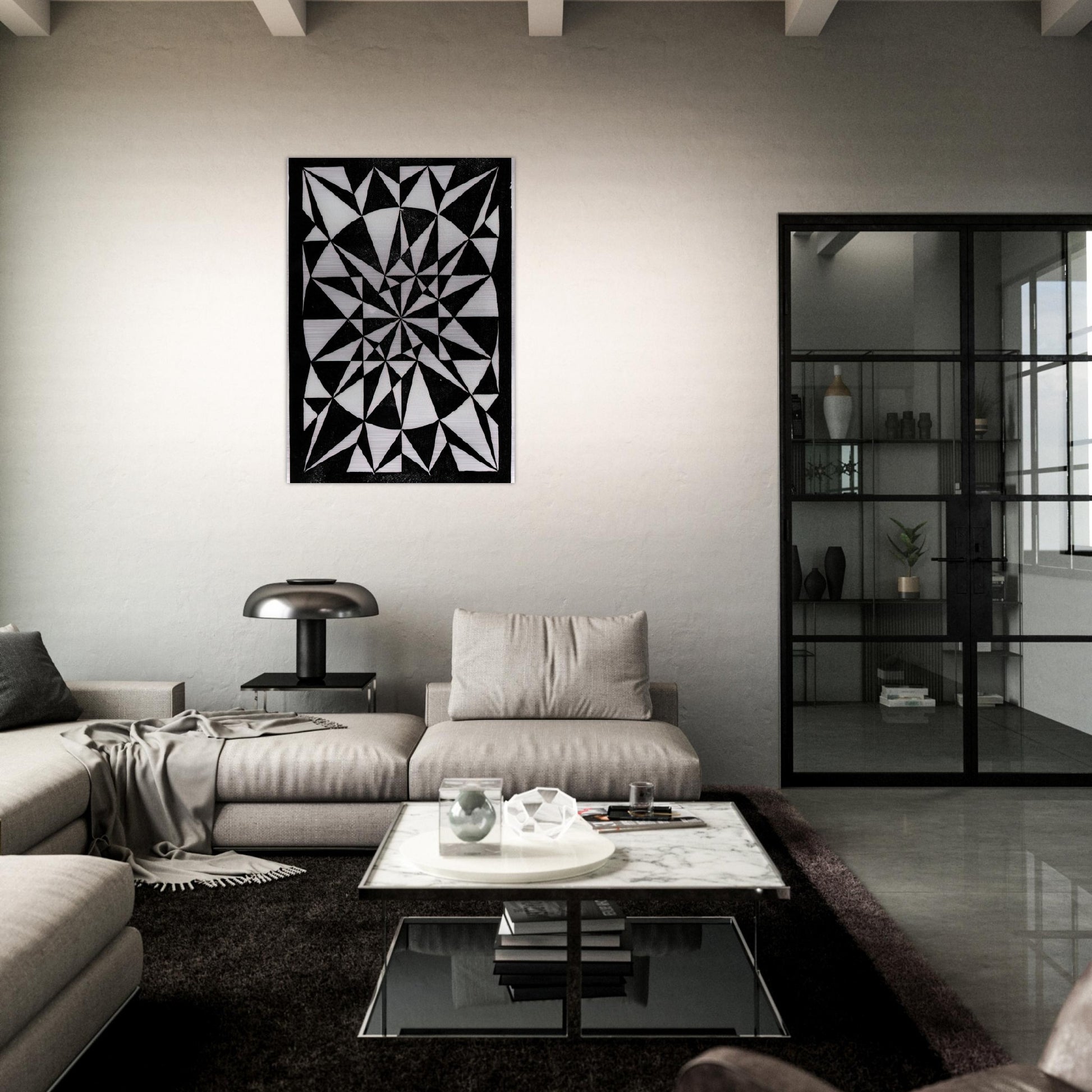 FLOR DE PASCUA BEAUTIFUL - MC Escher Brushed Aluminum Print - 70x100 cm / 28x40 inches | MC Escher Aluminum Print | MC Escher Prints