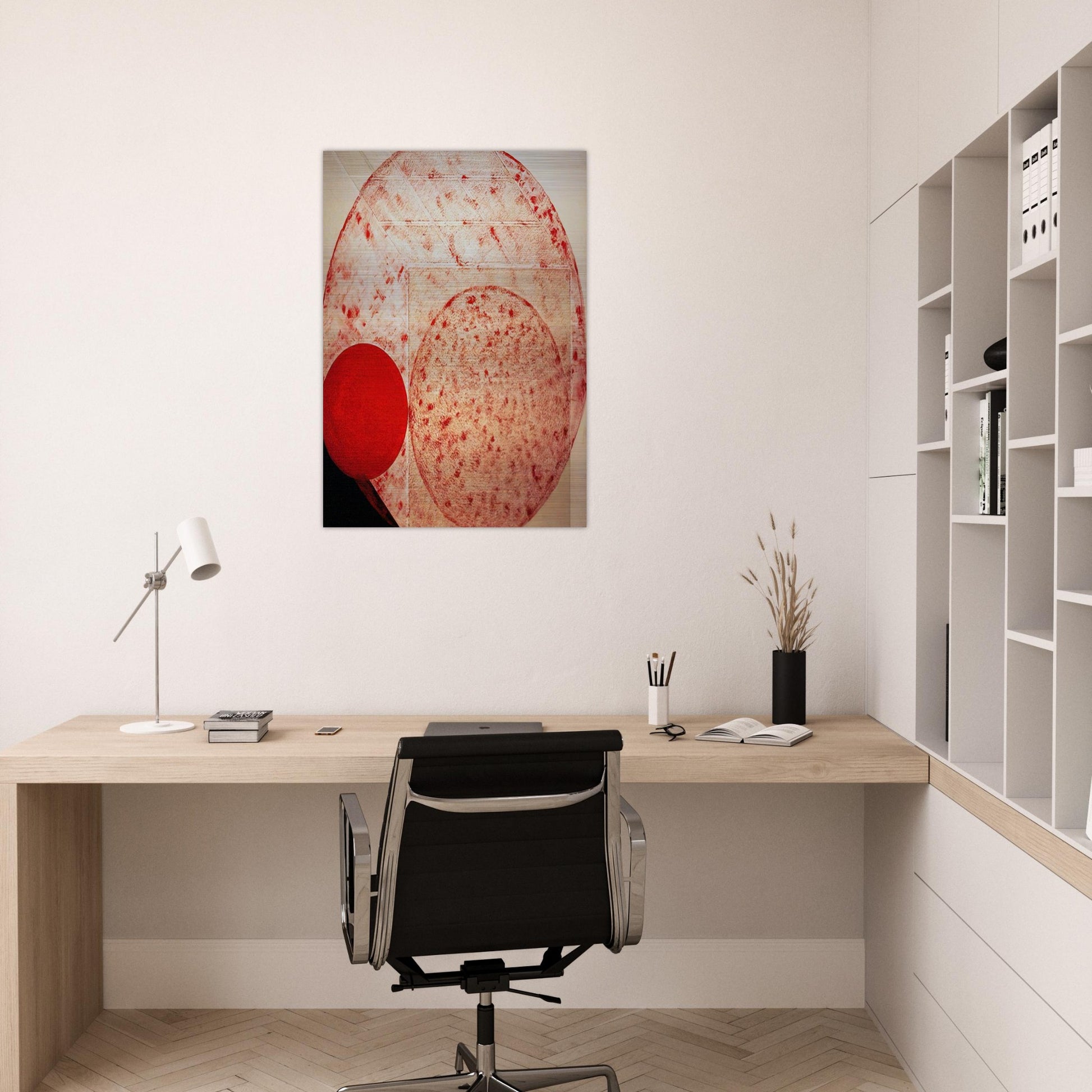 Painting. Red - 1987 - Lygia Pape Brushed Aluminum Print - 70x100 cm / 28x40 inches | Lygia Pape Aluminum Print | Lygia Pape Prints