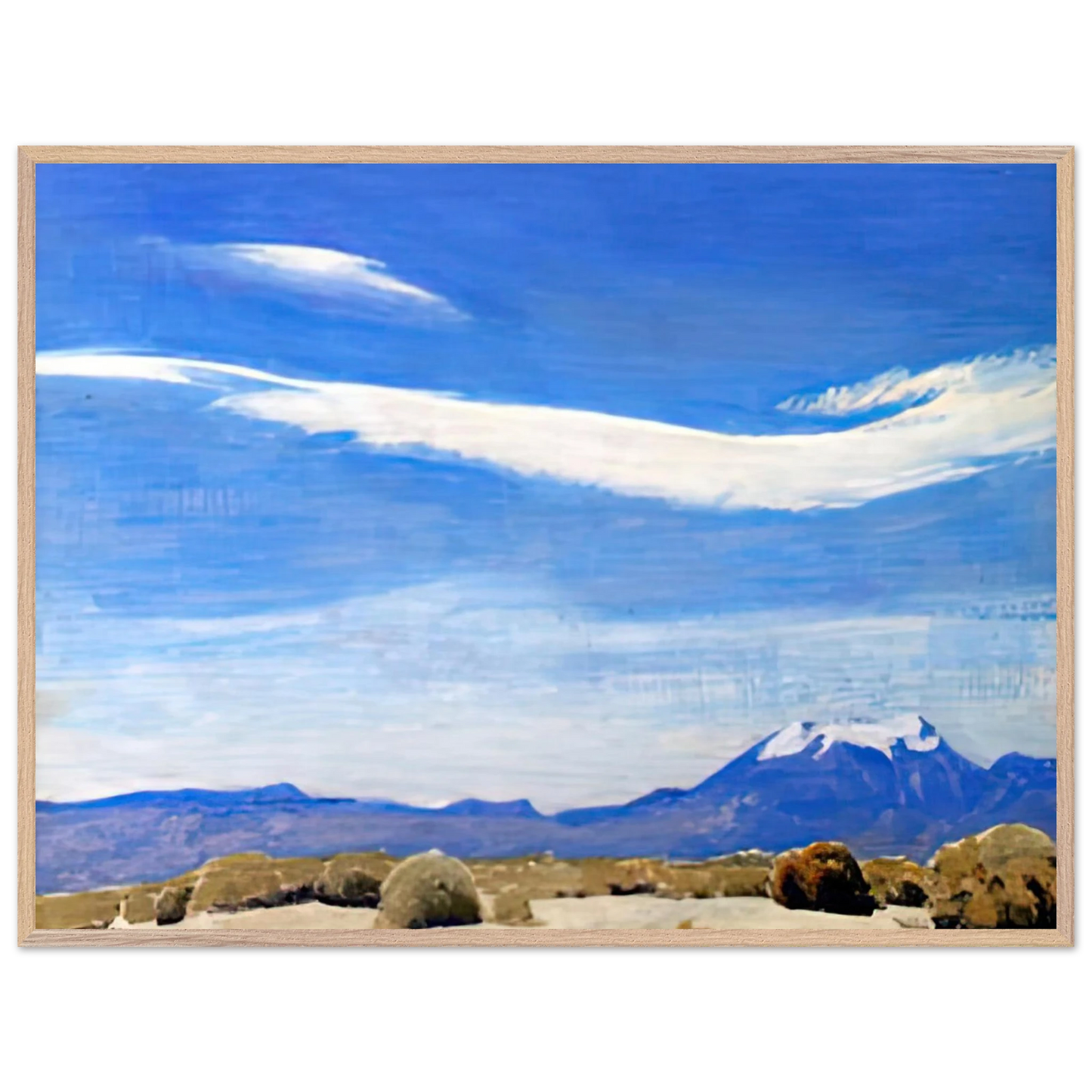 Maynard Dixon - THE CLOUD COACHELLA VALLEY CALIFORNIA 1940 Wall art - 27x35 cm / 11x14 inches - Premium Wooden Framed Poster With Fine Art Paper-canvas - Wood frame