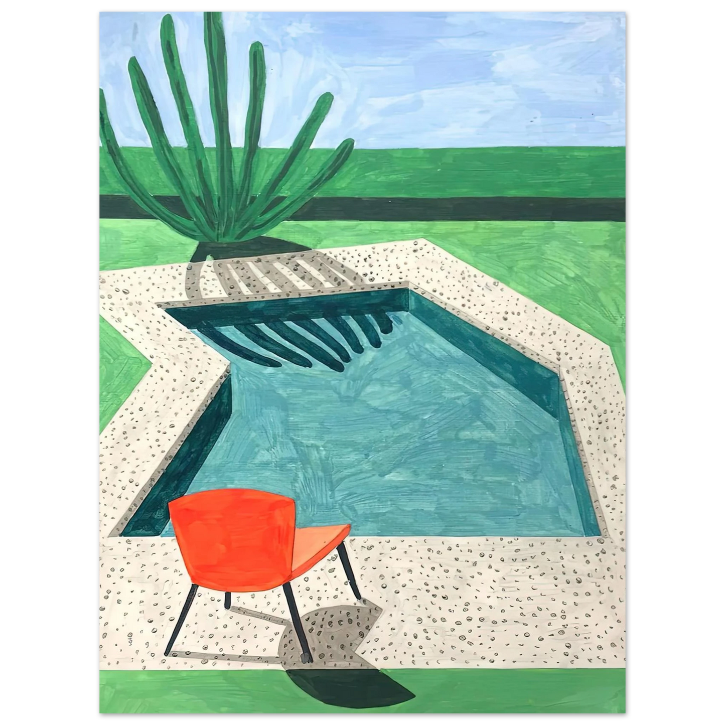 David Hockney - David Hockney Wall art - 15x20 cm / 6x8 inches - Premium Wooden Framed Poster With Fine Art Paper-canvas - Black frame