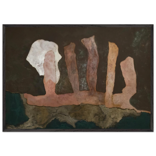 The Sacrifice - 1946 - Theodoros Stamos 70x100 cm / 28x40 inches Framed Art Print – Black Wooden Frame