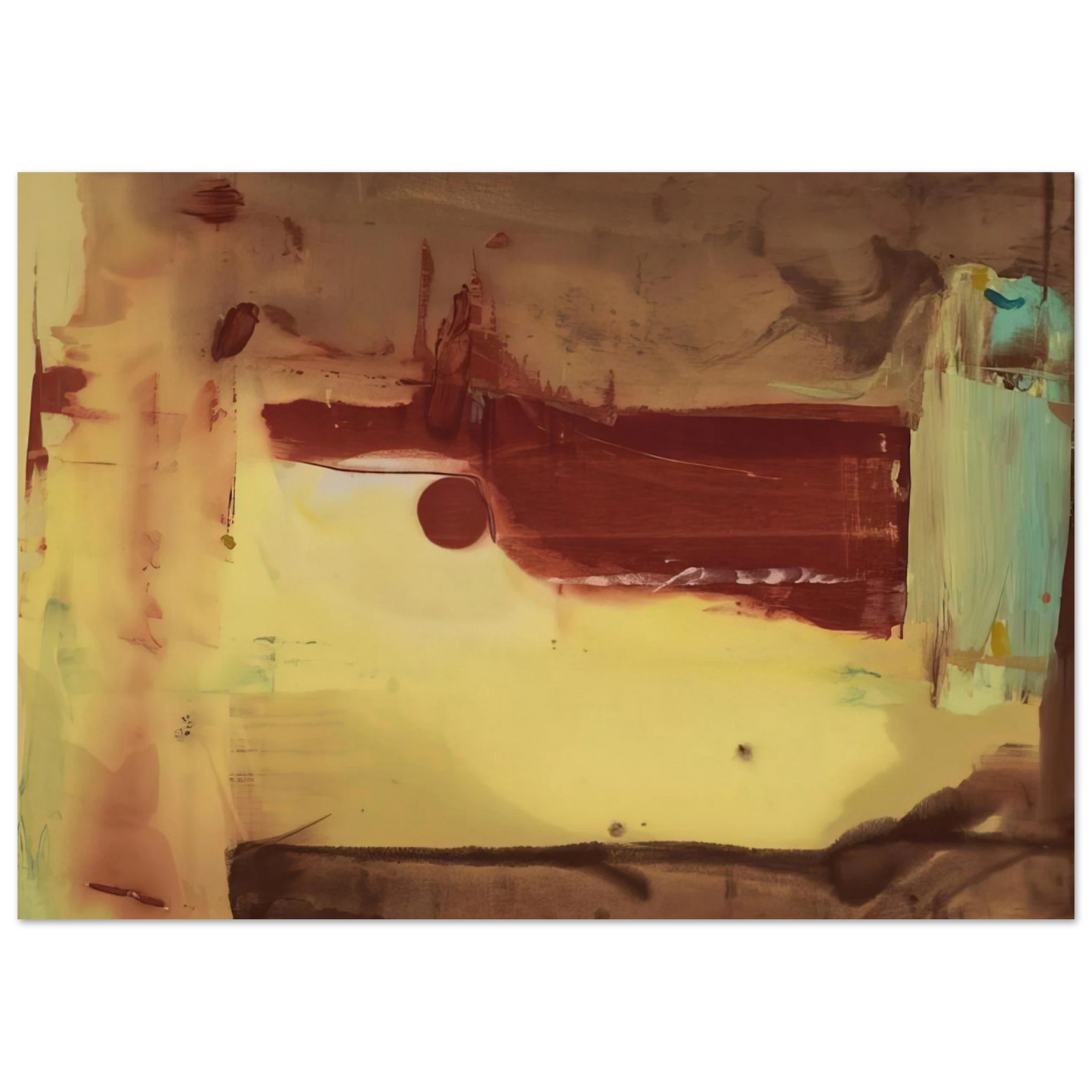 Helen Frankenthaler - Desert Pass - 1976 Wall art - A3 (29.7 x 42  cm) - Premium Wooden Framed Poster With Fine Art Paper-canvas - White frame