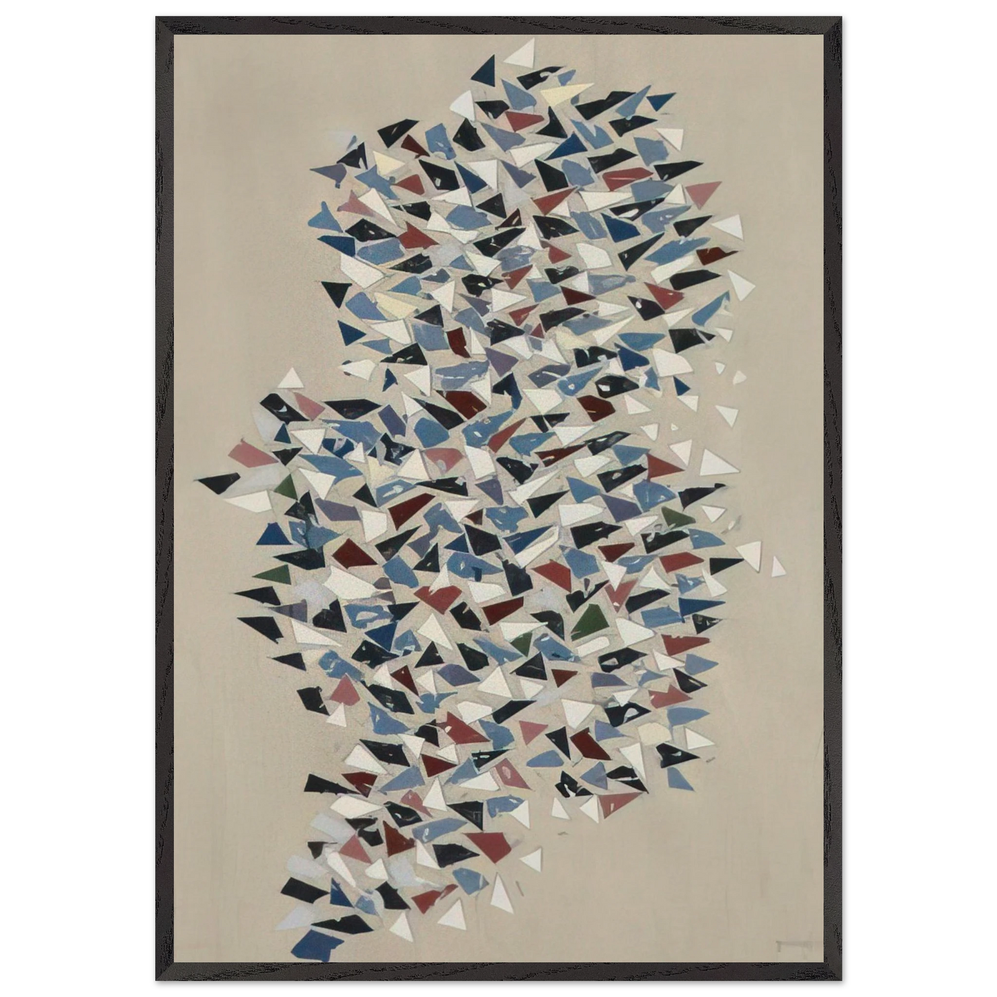 Shapes Group - 1987 - Robert Goodnough 70x100 cm / 28x40 inches Framed Art Print – Black Wooden Frame