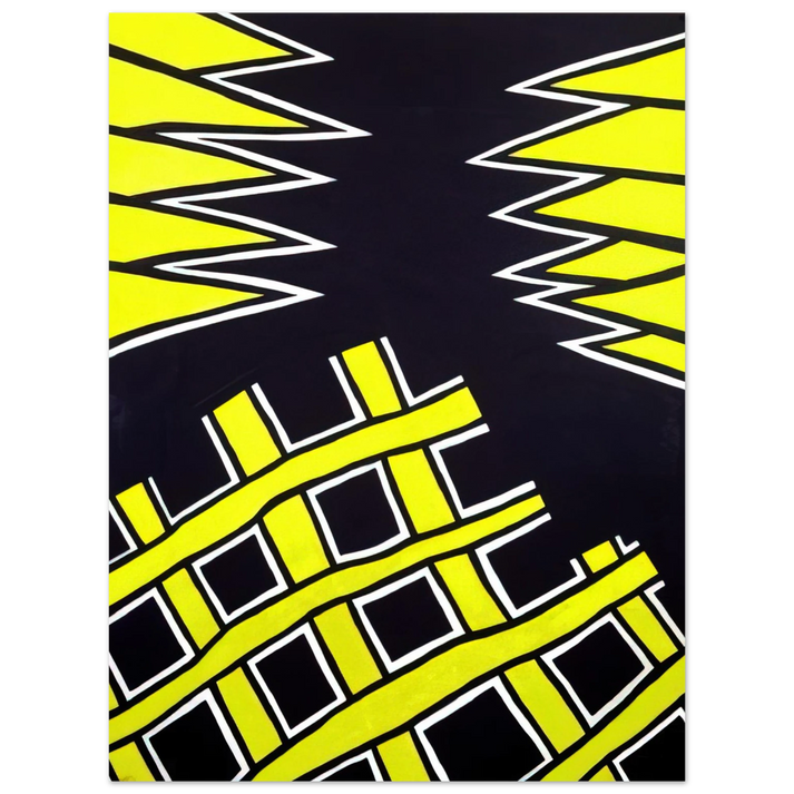 Nicholas Krushenick - Untitled - 1962  75x100 cm / 30x40inches Fine Art Poster