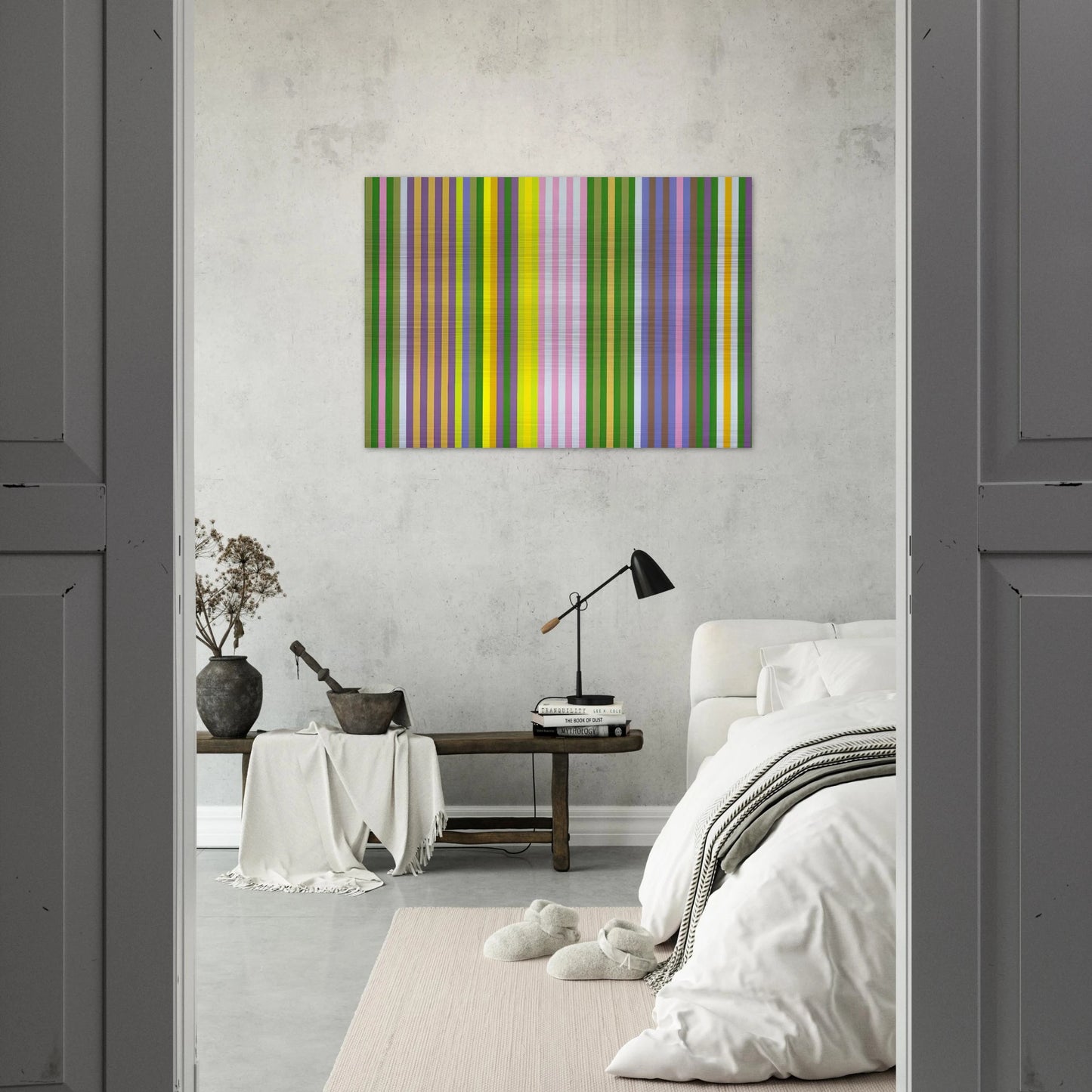 Zebra - 1969 - Gene Davis Brushed Aluminum Print - 70x100 cm / 28x40 inches | Gene Davis Aluminum Print | Gene Davis Prints
