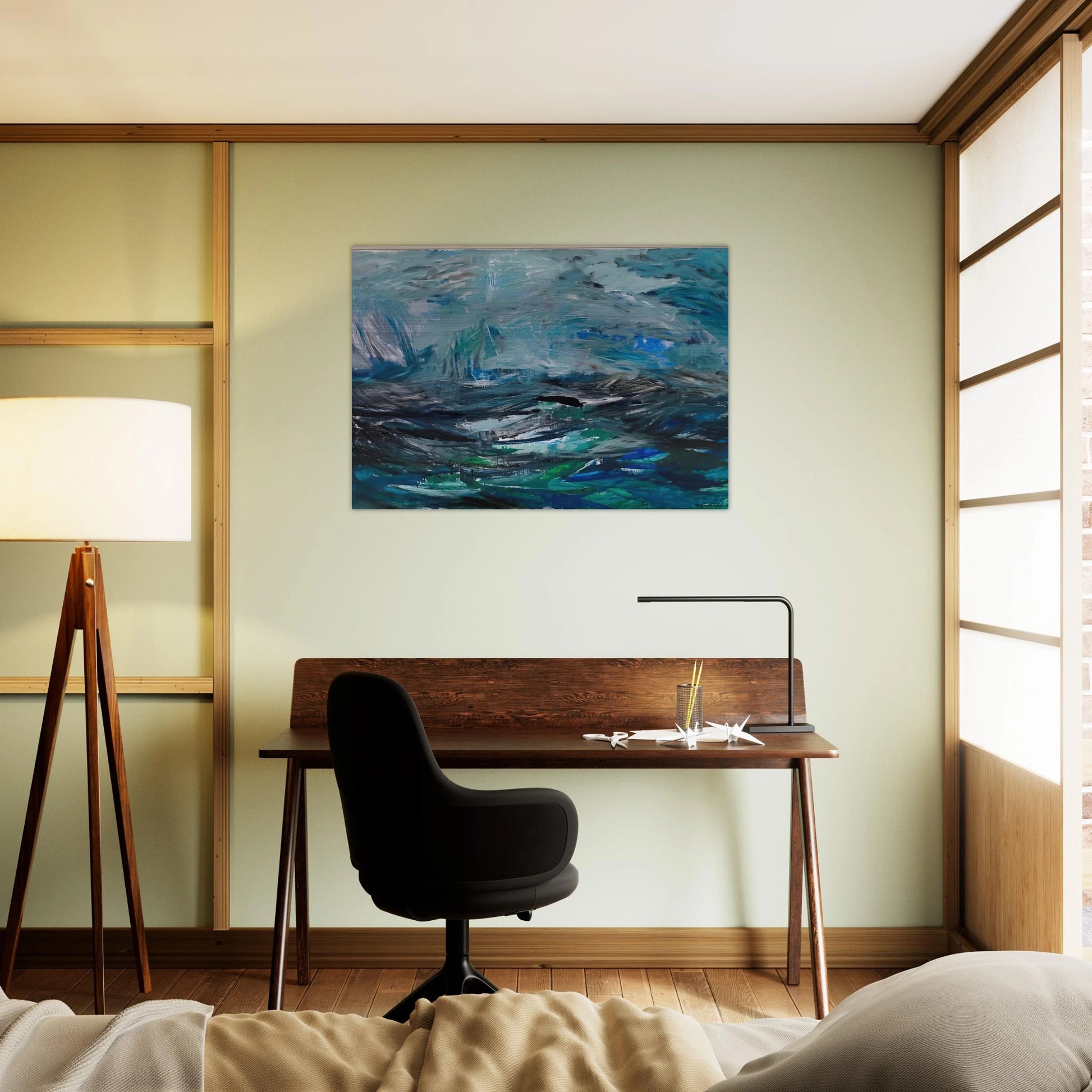 Abstract Sea - 1963 - Tove Jansson Brushed Aluminum Print - 70x100 cm / 28x40 inches | Tove Jansson Aluminum Print | Tove Jansson Prints