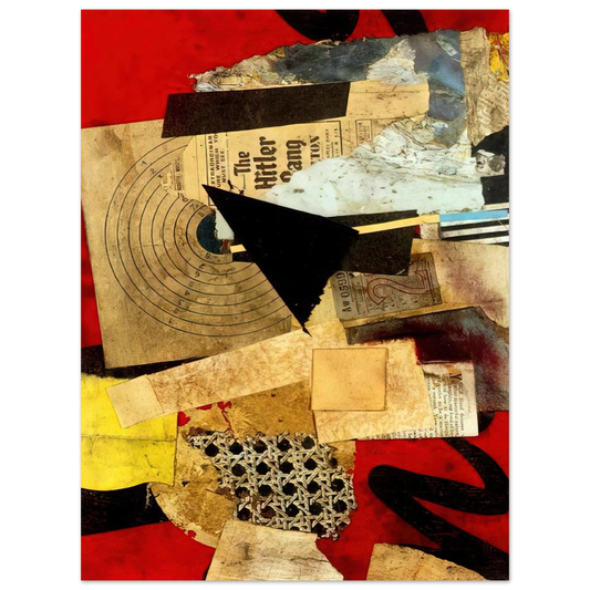 Kurt Schwitters - HITLER GANG 1944  75x100 cm / 30x40inches Fine Art Poster