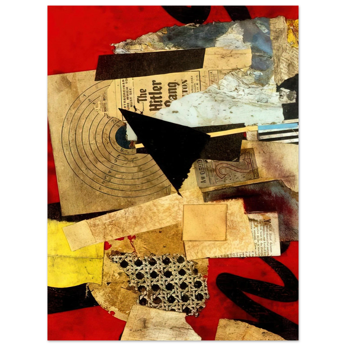 Kurt Schwitters - HITLER GANG 1944  75x100 cm / 30x40inches Fine Art Poster
