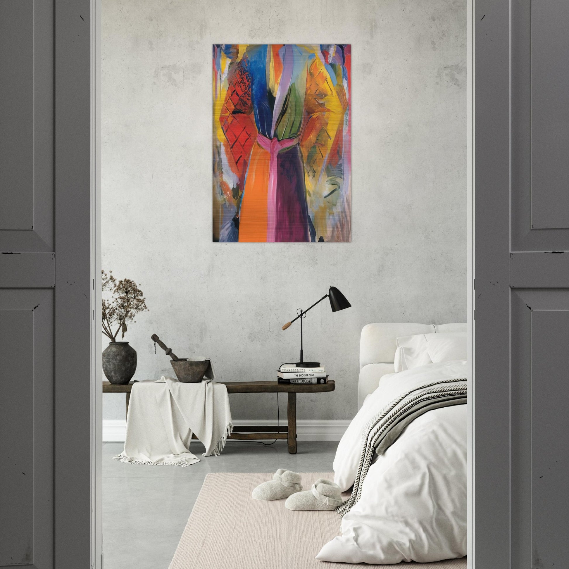 THE ROBE FOLLOWING HER 4 1985 - Jim Dine Brushed Aluminum Print - 70x100 cm / 28x40 inches | Jim Dine Aluminum Print | Jim Dine Prints
