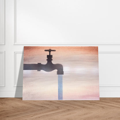 FAUCET - Edward Ruscha Brushed Aluminum Print - 70x100 cm / 28x40 inches | Edward Ruscha Aluminum Print | Edward Ruscha Prints