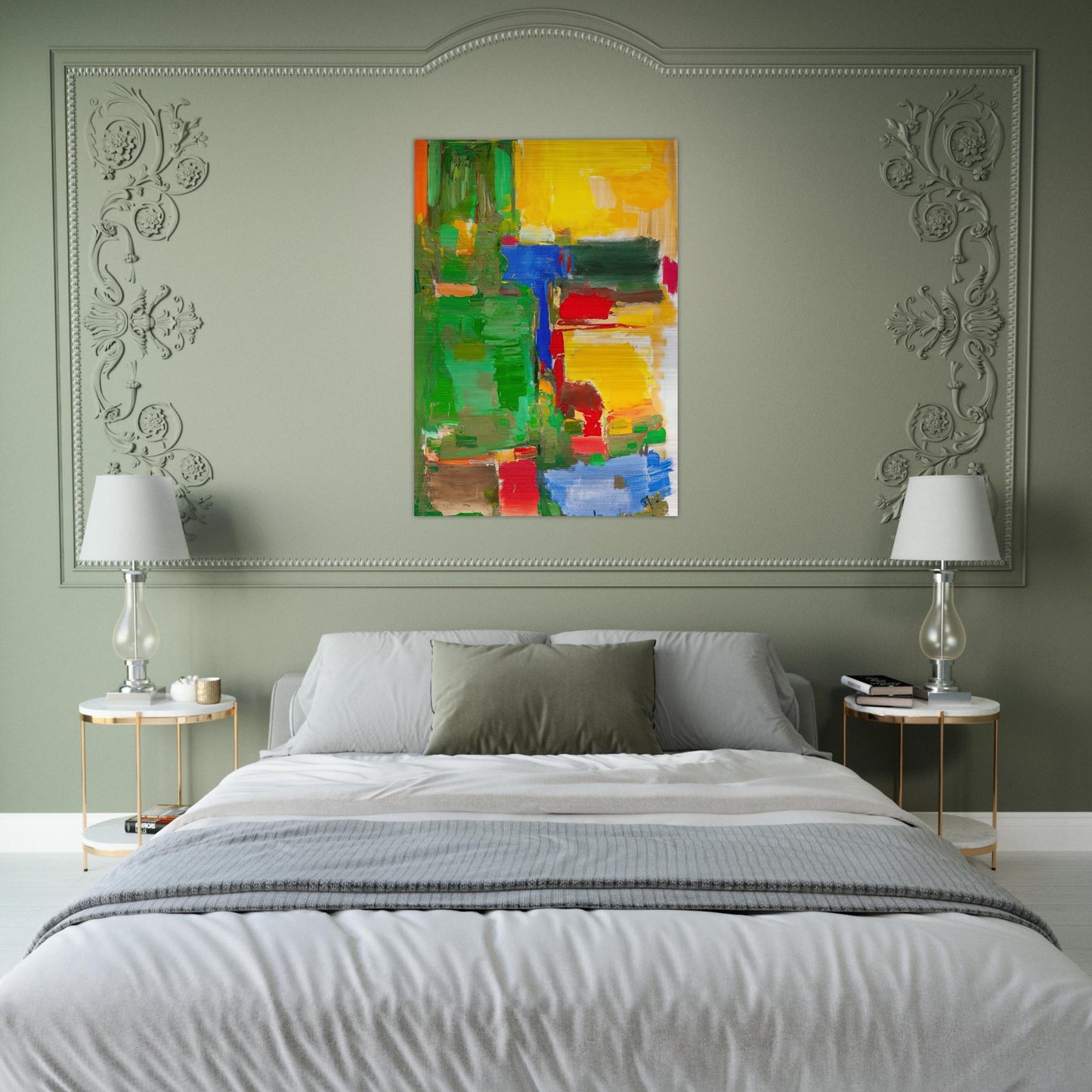 Dew and Dusk - Hans Hofmann Brushed Aluminum Print - 70x100 cm / 28x40 inches | Hans Hofmann Aluminum Print | Hans Hofmann Prints