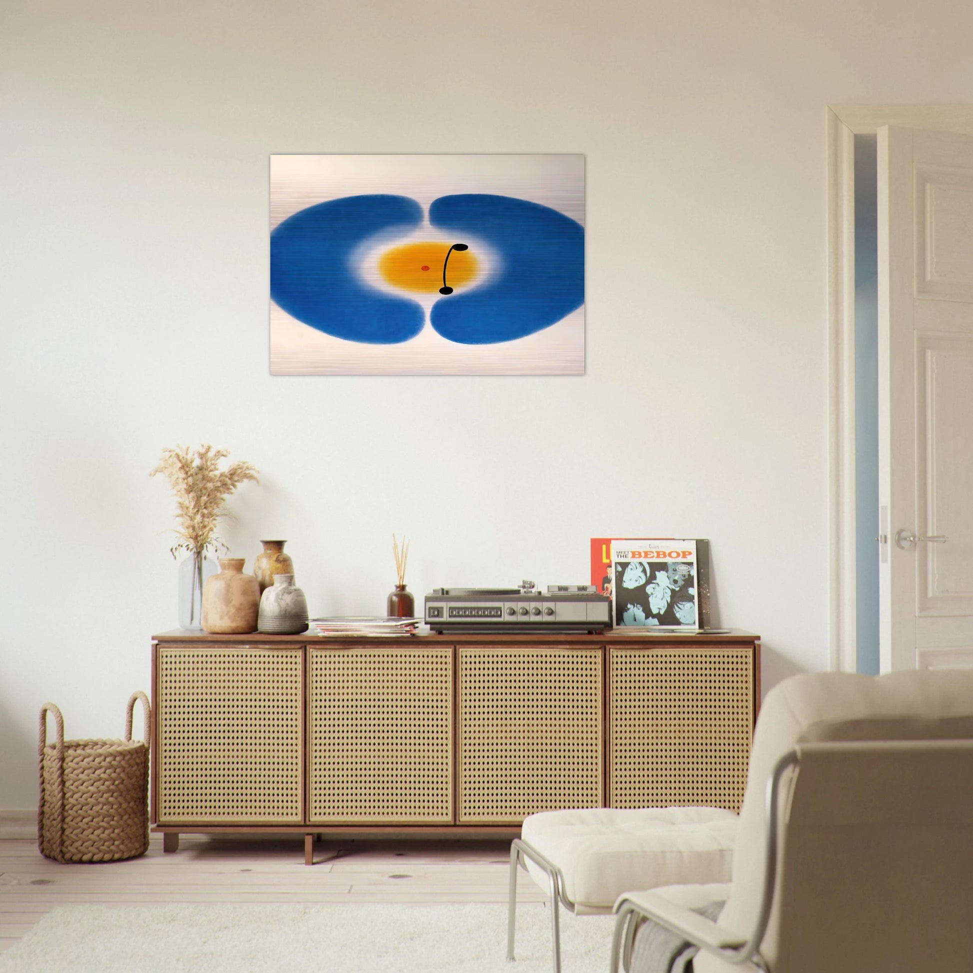 BLUE MANDALA 1978 - Victor Pasmore Brushed Aluminum Print - 70x100 cm / 28x40 inches | Victor Pasmore Aluminum Print | Victor Pasmore Prints