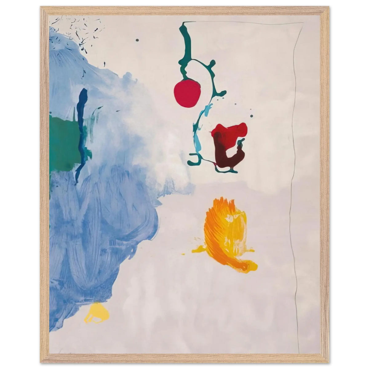 Helen Frankenthaler - Eve - 1995 Wall art - 30x45 cm / 12x18 Inches - Premium Wooden Framed Poster With Fine Art Paper - White frame