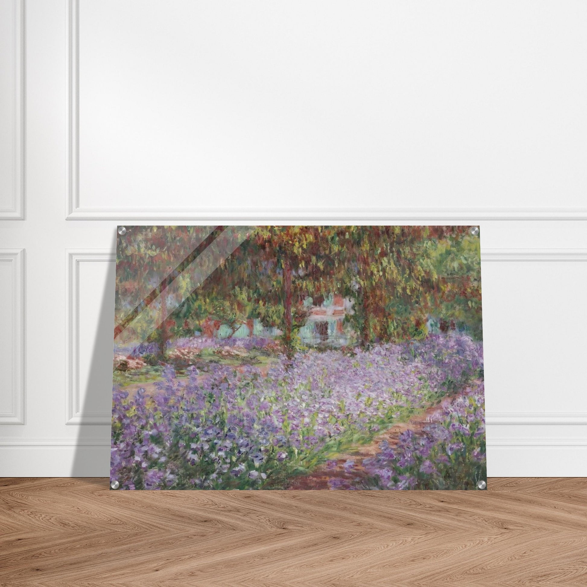 Irises in Monet's Garden - claude monet Acrylic Print - 70x100 cm / 28x40″ inches