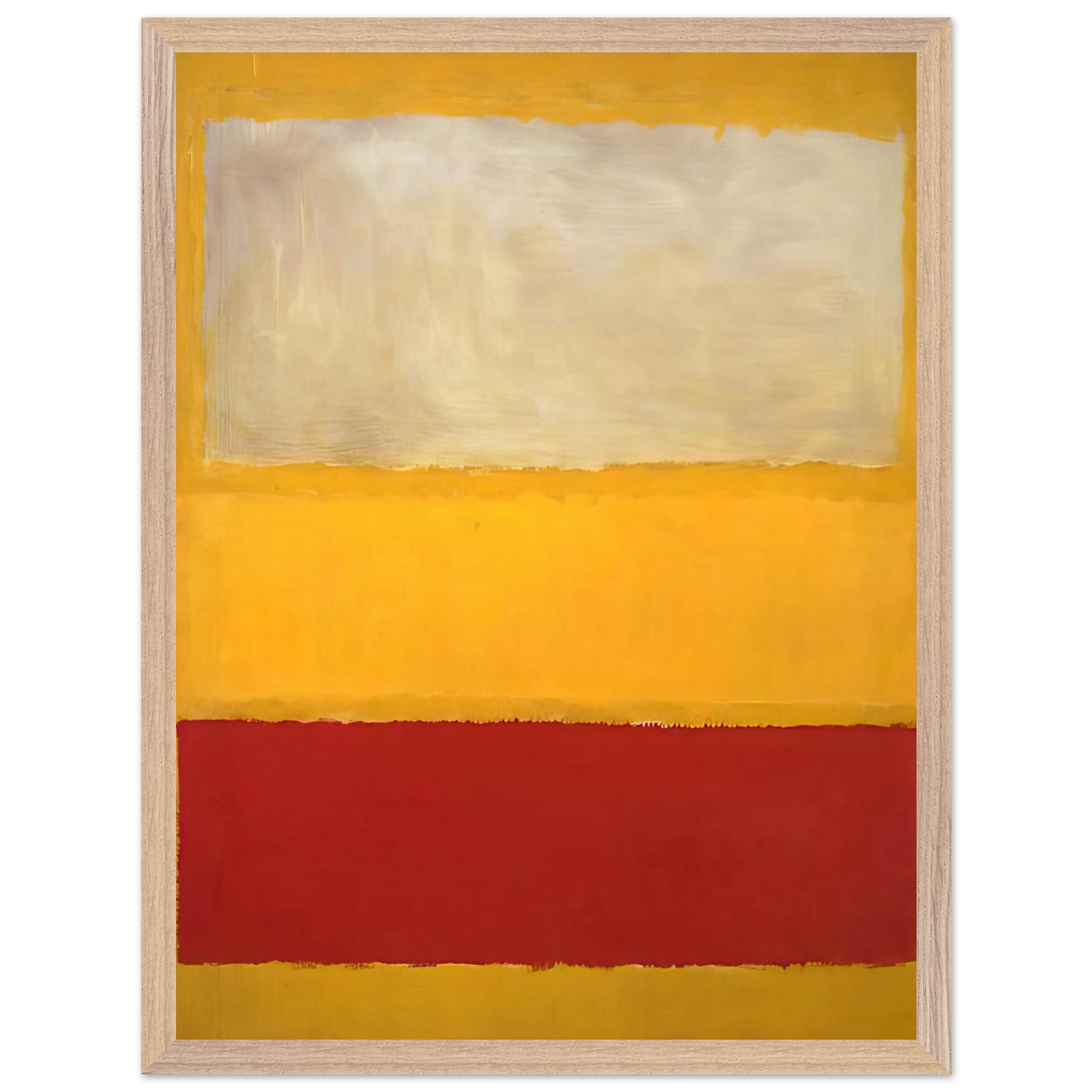Mark Rothko - No. 13 White, Red on Yellow Wall Art - 60x80 cm / 24x32 inches - Fine Art Poster-canvas - -