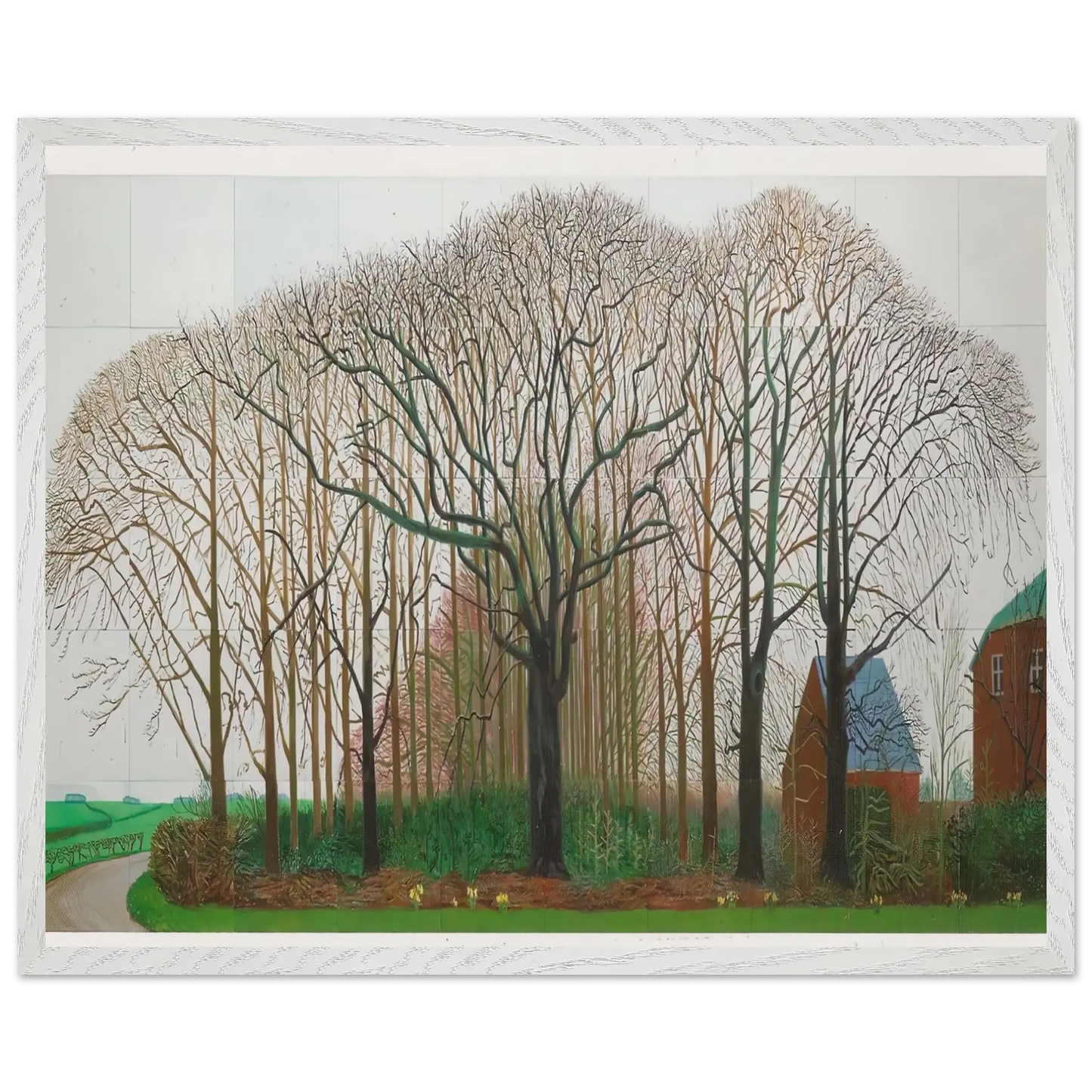David Hockney - David Hockney Wall art - 20x25 cm / 8x10 Inches - Premium Wooden Framed Poster With Fine Art Paper - Wood frame