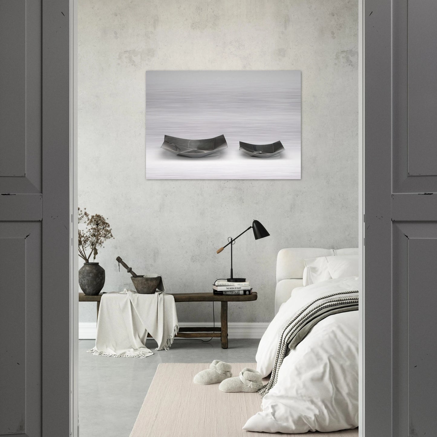 Maldive Tray - 1960 - Bruno Munari Brushed Aluminum Print - 70x100 cm / 28x40 inches | Bruno Munari Aluminum Print | Bruno Munari Prints