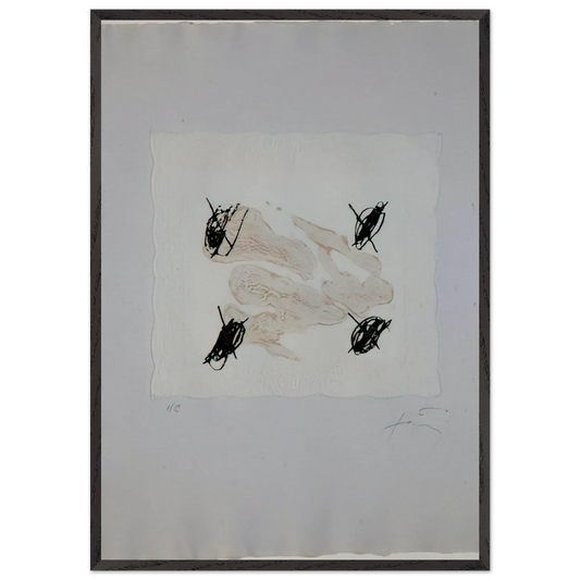 PETRIFICADA PETRIFICANTE II 1978 - Antoni Tapies 70x100 cm / 28x40 inches Framed Art Print – Black Wooden Frame