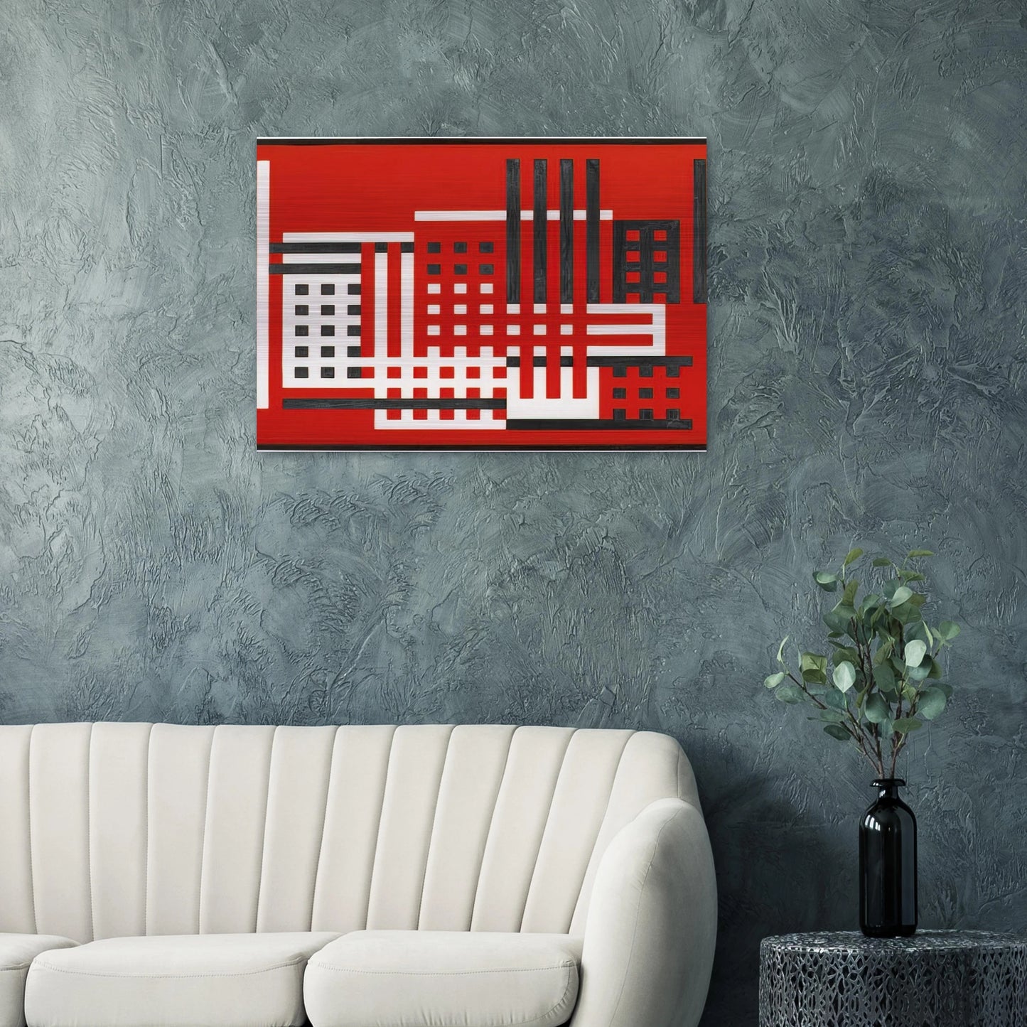 FACTORY 1925 - Josef Albers Brushed Aluminum Print - 70x100 cm / 28x40 inches | Josef Albers Aluminum Print | Josef Albers Prints