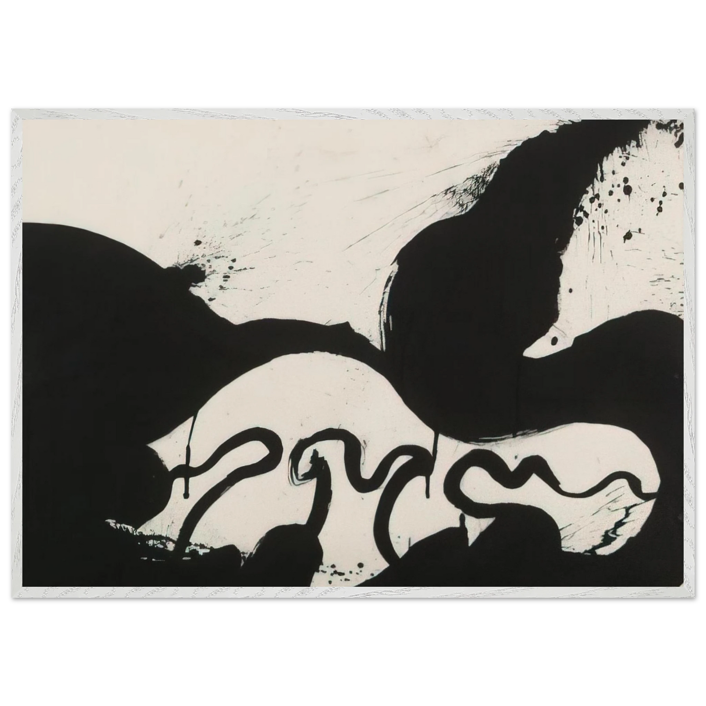 Helen Frankenthaler - Untitled - 1973 Wall art - 40x50 cm / 16x20 inches - Premium Wooden Framed Poster With Fine Art Paper-canvas - Black frame