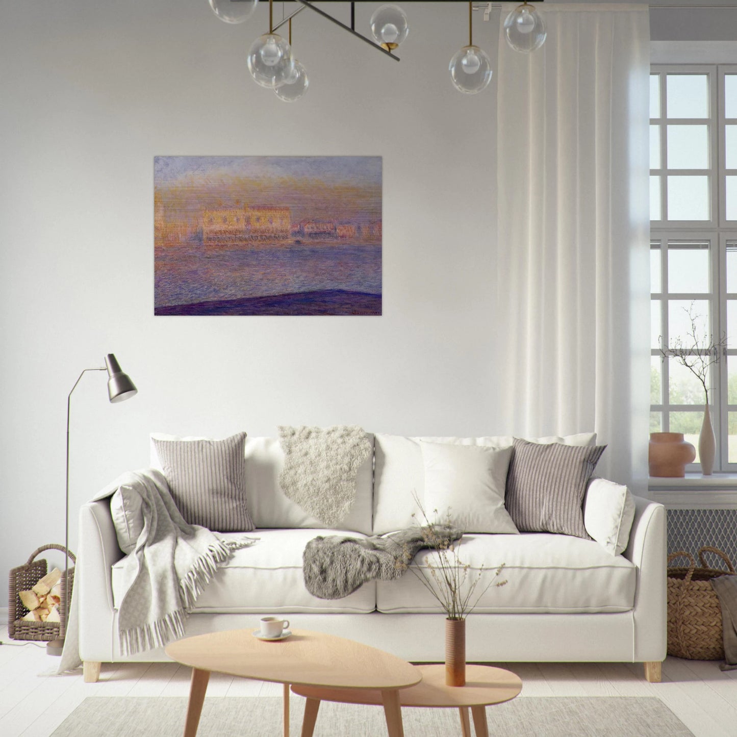 The Doges' Palace Seen from San Giorgio Maggiore, Venice - claude monet Brushed Aluminum Print - 70x100 cm / 28x40 inches | claude monet Aluminum Print | claude monet Prints