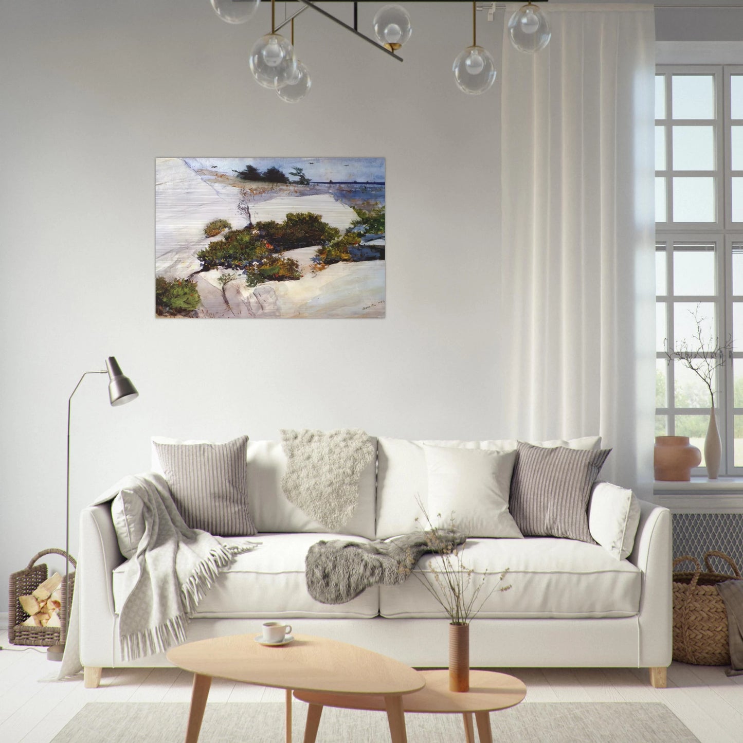 MAINE CLIFFS - Winslow Homer Brushed Aluminum Print - 70x100 cm / 28x40 inches | Winslow Homer Aluminum Print | Winslow Homer Prints