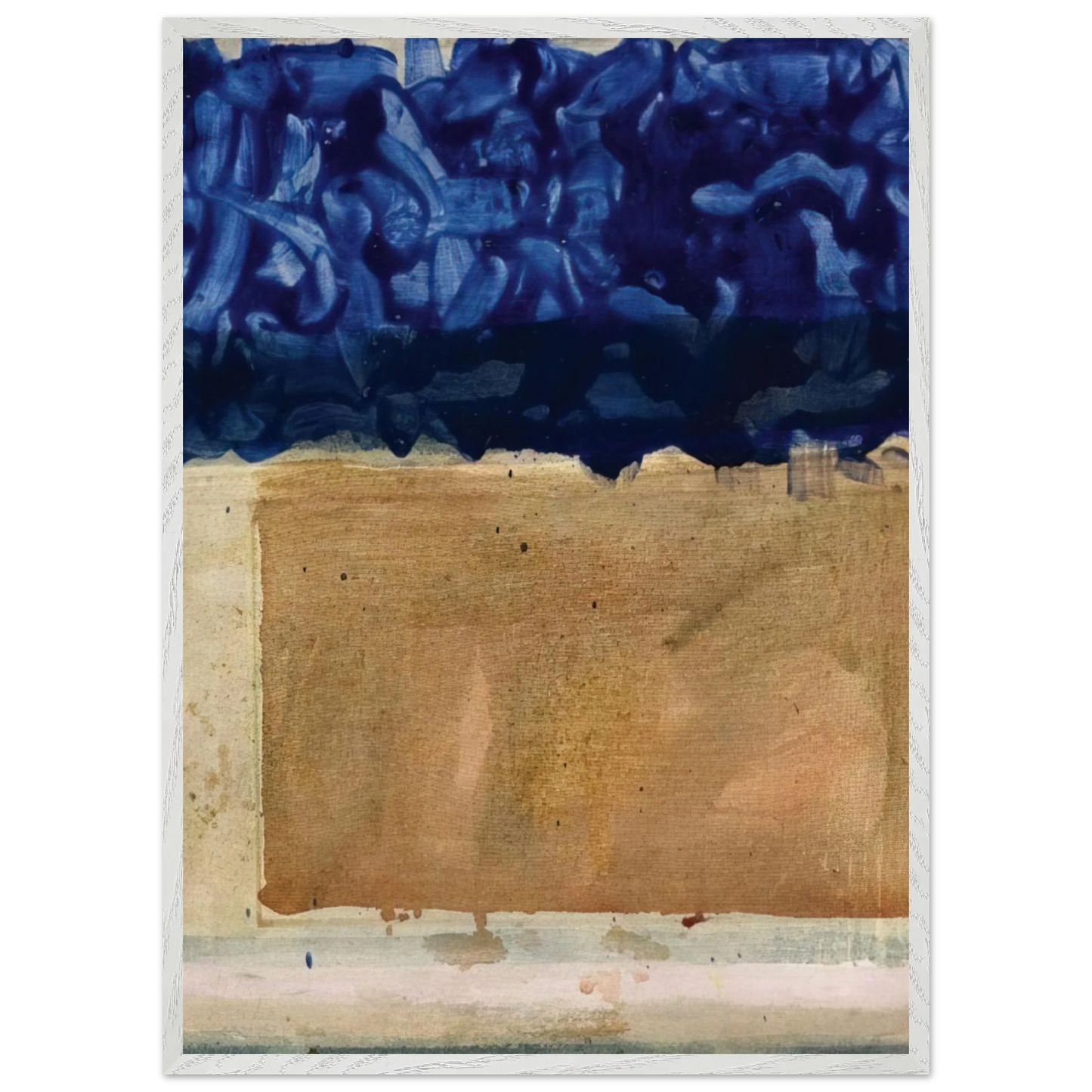 Helen Frankenthaler - Shoreline - 1952 Wall art - 50x50 cm / 20x20 inches - Premium Wooden Framed Poster With Fine Art Paper-canvas - Black frame