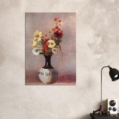 VASE OF FLOWERS 9 - Odilon Redon Brushed Aluminum Print - 70x100 cm / 28x40 inches | Odilon Redon Aluminum Print | Odilon Redon Prints