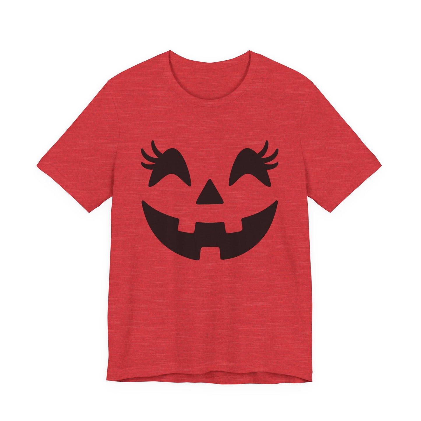 Jack-o'-lantern Gezicht Pompoen Wimpers Halloween Vrouwen Meisjes T-Shirt