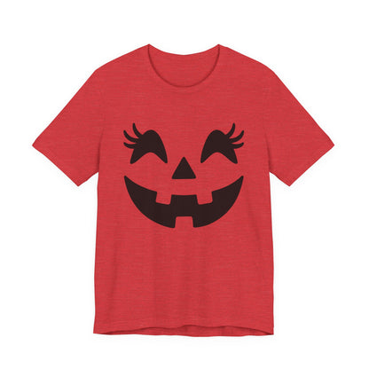 Jack-o'-lantern Gezicht Pompoen Wimpers Halloween Vrouwen Meisjes T-Shirt