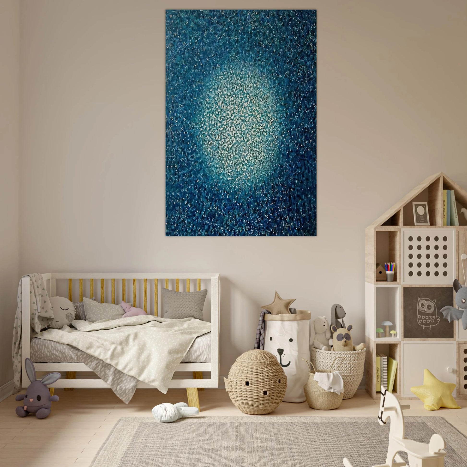 Blue Prescence - 1970 - Richard Pousette-Dart Art Prints - 100x150 cm / 40x60″ inches | Richard Pousette-Dart Poster | Richard Pousette-Dart Prints