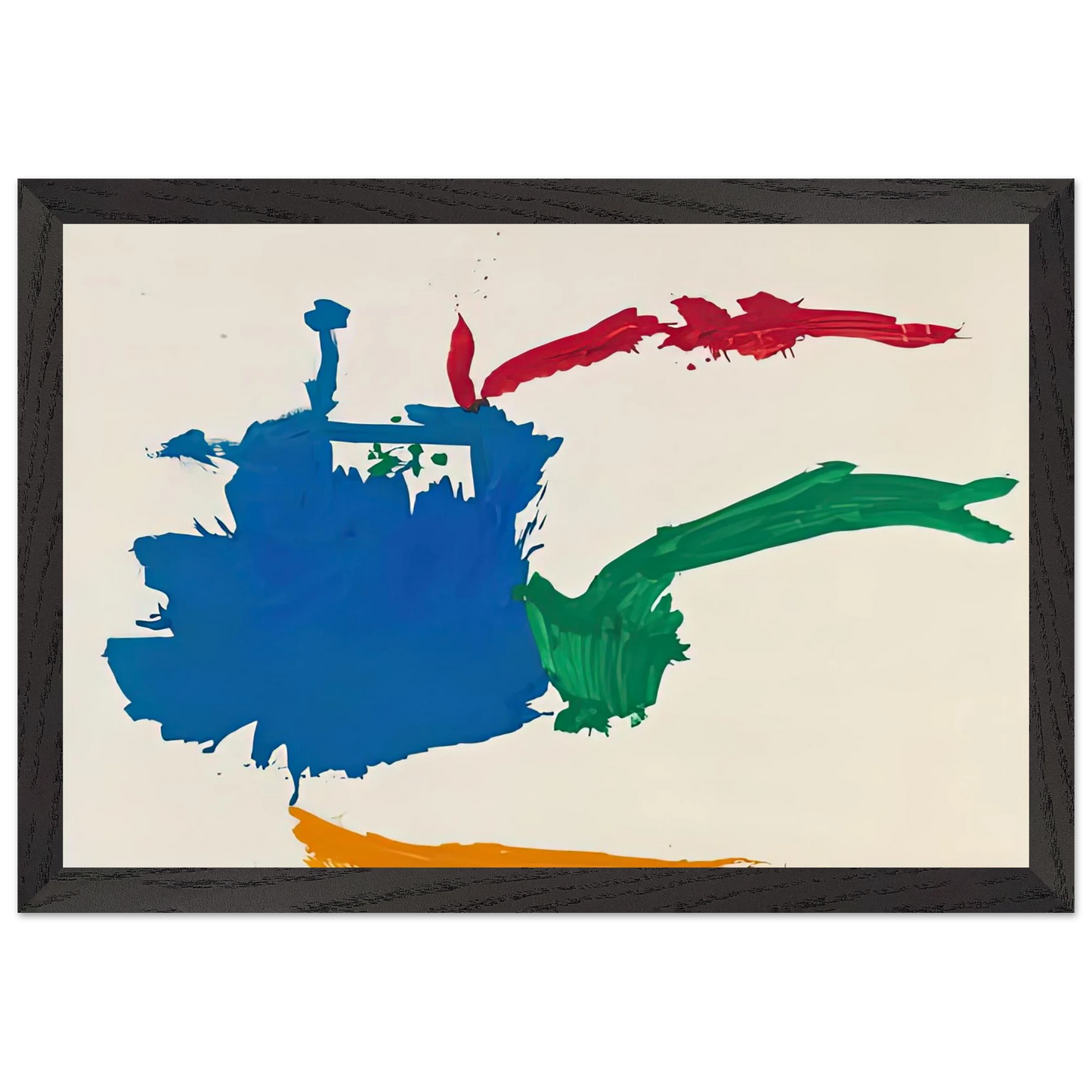 Helen Frankenthaler - Italian Beach, 1960- Wall Art - 21x29.7 cm / 8x12" - Premium Wooden Framed Poster With Fine Art Paper-canvas - White frame