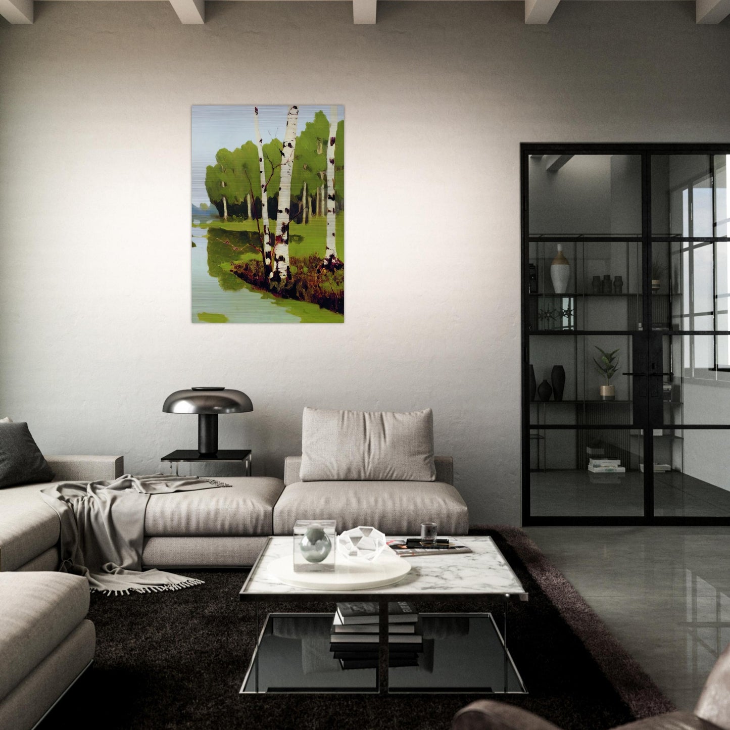 Birches - Arkhyp Kuindzhi Brushed Aluminum Print - 70x100 cm / 28x40 inches | Arkhyp Kuindzhi Aluminum Print | Arkhyp Kuindzhi Prints