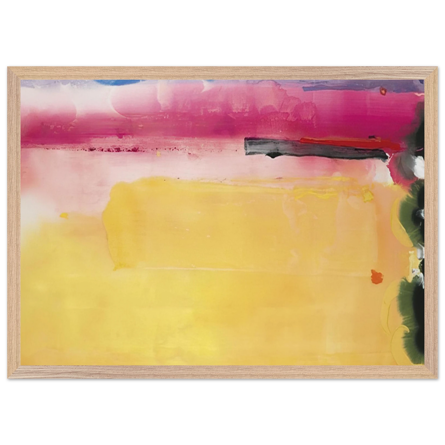 Helen Frankenthaler - Black-Eyed Susan - 1988 Wall art - 13x18 cm / 5x7 inches - Premium Wooden Framed Poster With Fine Art Paper-canvas - Wood frame
