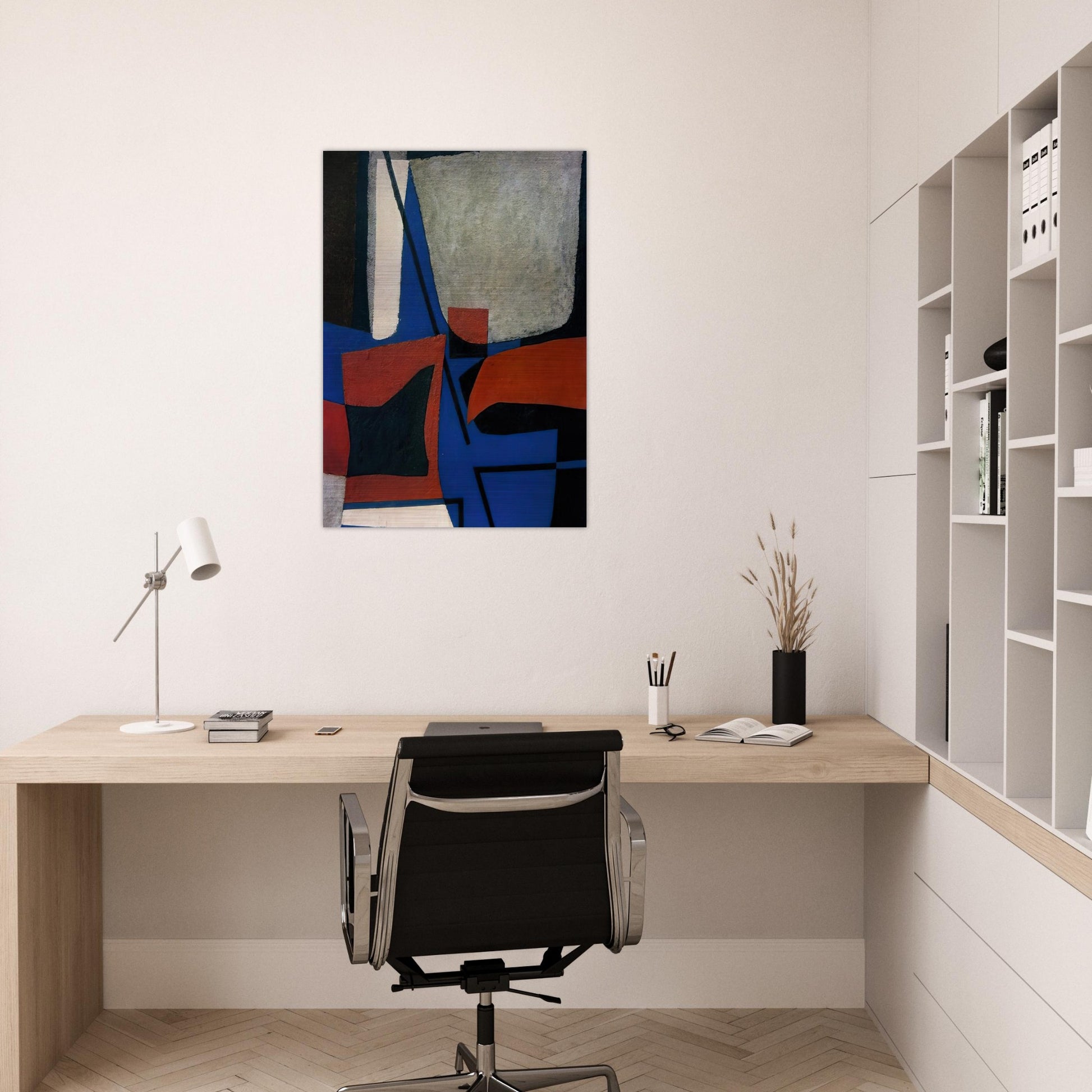 ABSTRACT COMPOSITION 1955 - Enrico Prampolini Brushed Aluminum Print - 70x100 cm / 28x40 inches | Enrico Prampolini Aluminum Print | Enrico Prampolini Prints