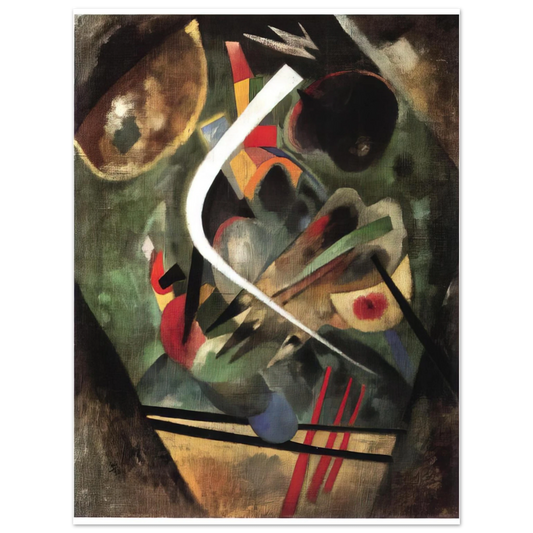Wassily Kandinsky - WHITE STROKE 1920  75x100 cm / 30x40inches Fine Art Poster