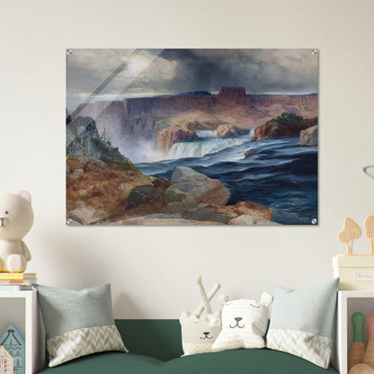 Shoshone Falls, Snake River, Idaho - Thomas Moran Acrylic Print - 70x100 cm / 28x40″ inches | Thomas Moran Wall Art | Thomas Moran Prints
