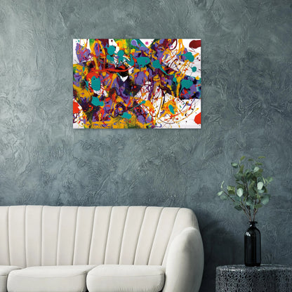 Untitled  SFP94-35  SFF 1711  - Sam Francis Brushed Aluminum Print - 70x100 cm / 28x40 inches | Sam Francis Aluminum Print | Sam Francis Prints