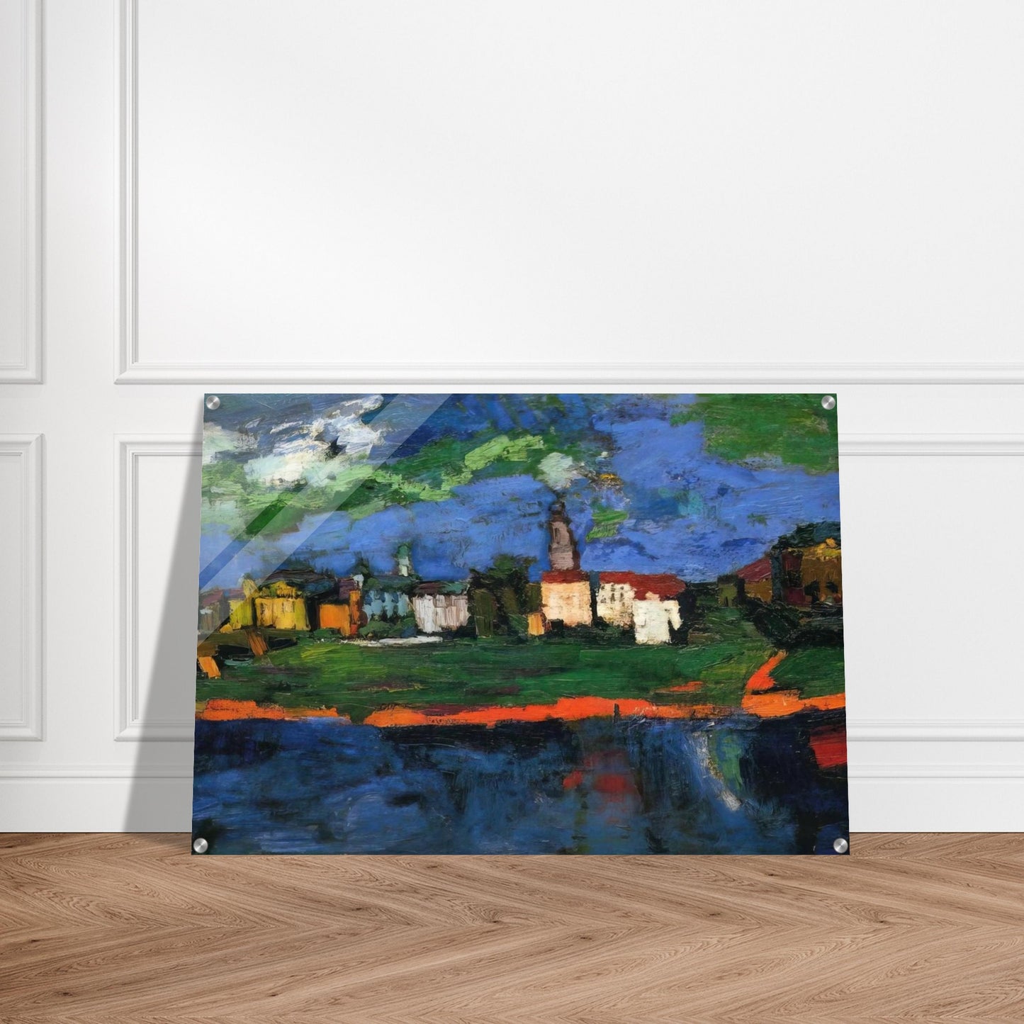 THE ELBE NEAR DRESDEN - OSKAR KOKOSCHKA Acrylic Print - 70x100 cm / 28x40″ inches