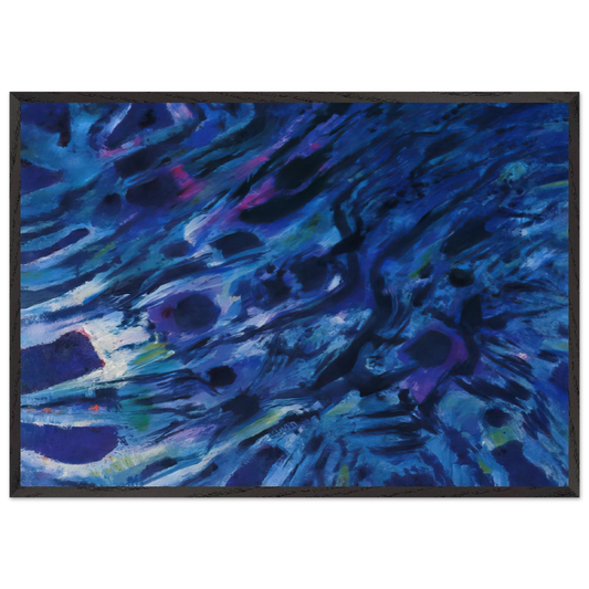 Eaux vives - 1979 - Alfred Manessier 70x100 cm / 28x40 inches Framed Art Print – Black Wooden Frame